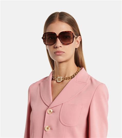 gucci round tortoise sunglasses|gucci oversized round sunglasses.